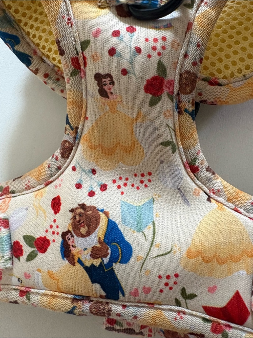 Disney Belle & Beast Floral Print Harness in Cream, Yellow, Blue